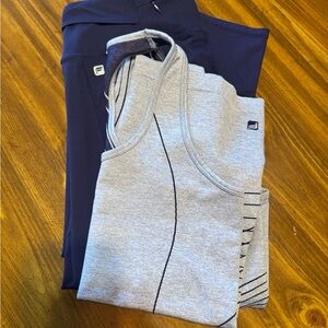 Women's Fabletics Workout Capri Jeggings & Tank Sz M